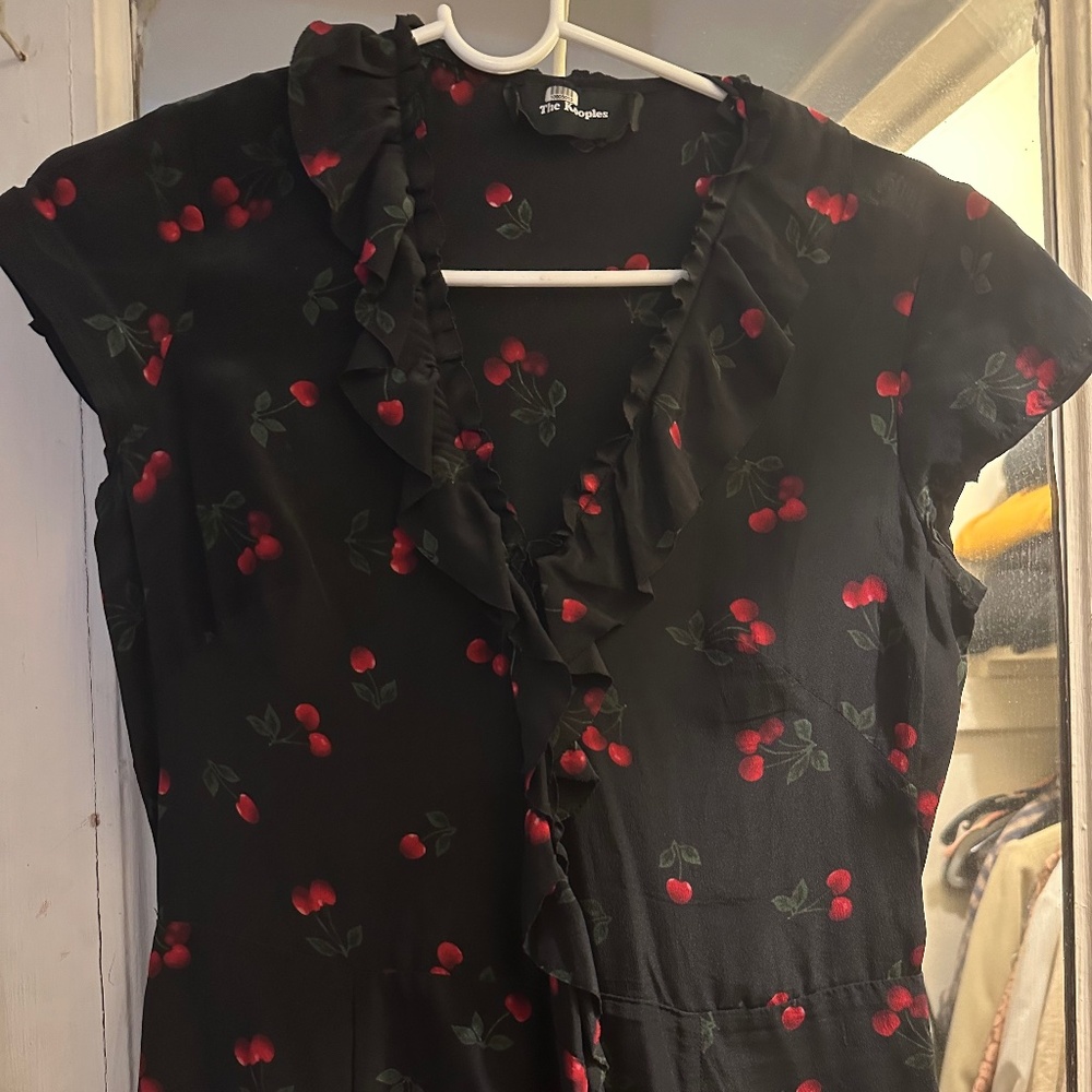 The Kooples cherry wrap mini dress